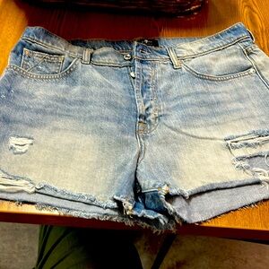 7 for all mankind Jean shorts. Super cute never worn distressed Jean shorts